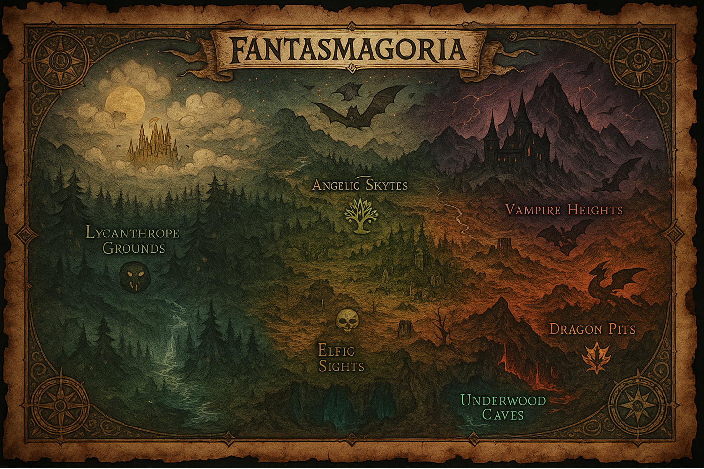 Open the illustrated map of Fantasmagoria